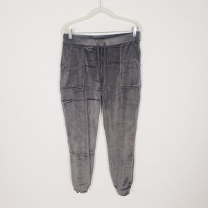 House of Harlow 1960 Gray Velour Joggers Lounge Pants Pockets NWOT Size Medium